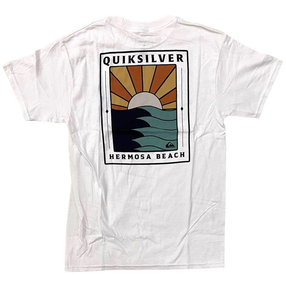 Quiksilver Men's No Sunny Days Hermosa Beach Tee T-Shirt in White